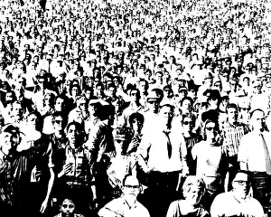 Posterized: Crowd Spectators at Sports Stadium Event