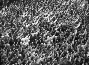 Schuckert: Crowd after a speech of Hitler, 1933