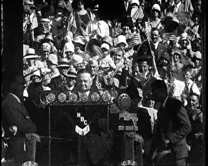 Starts: A Crowd at the Town Square As The Election