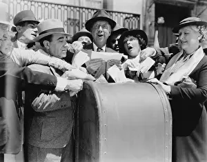 Crowding: Crowd trying to use postbox with winning number