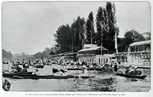 Houseboats: Crowded river during the Henley Regatta 1904