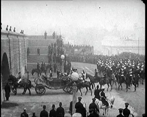Wembley: Crowds Cheer as King George V and Queen Mary