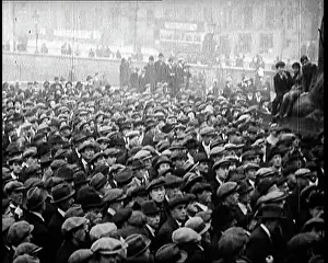 Crowds Gathering In Trafalgar Square, London