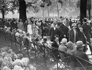 Parkway: Crowds in a London park - About 1935