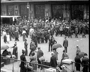 Queueing: Crowds Of New French Army Recruits Queueing