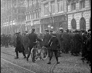 Parting: Crowds Parting and Being Held Back By Soldiers