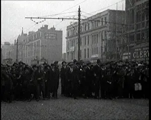 Parting: Crowds Parting and Being Held Back By Soldiers