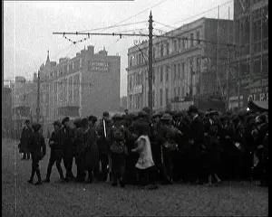 Parting: Crowds Parting and Being Held Back By Soldiers