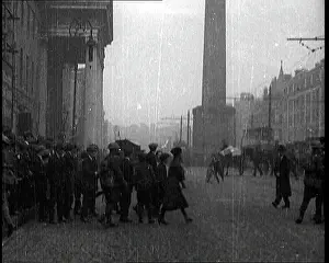 Parting: Crowds Parting and Being Held Back By Soldiers