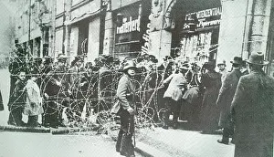 Parasite: Crowds on the streets in Germany during the political