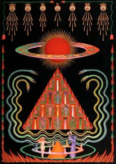 CROWLEY TEMPLE PAINTING