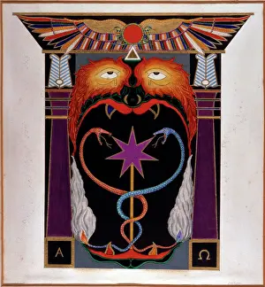 CROWLEY TEMPLE PAINTING