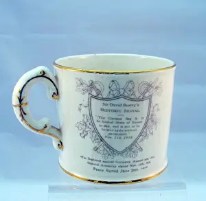 Beattys: Crown Devon china mug with flags of the Allies