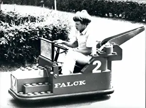 Toyland: Crown Prince Fredrick of Denmark riding mini car
