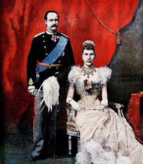 1843: Crown Prince and princess of Denmark in 1896