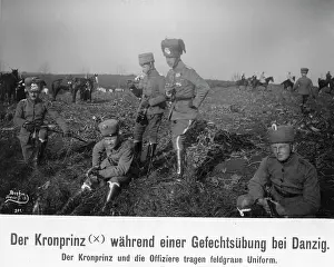 Hussar: Crown Prince Wilhelm during a combat exercise near Danzig