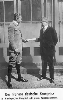 Entertained: Crown Prince Wilhelm during his exile on the