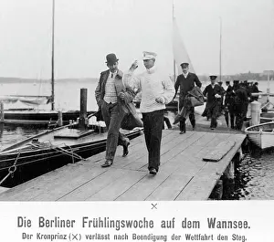 Regatta: Crown Prince Wilhelm of Prussia during the