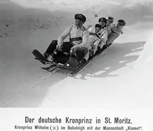 Graubuenden: Crown Prince Wilhelm of Prussia doing winter