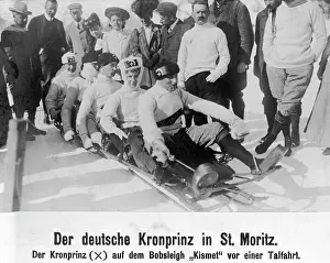 Graubuenden: Crown Prince Wilhelm of Prussia doing winter