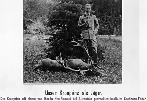 Allenstein: Crown Prince Wilhelm of Prussia as a hunter, 1909