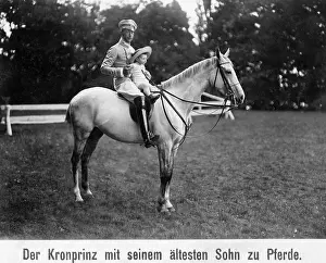 Eldest: Crown Prince Wilhelm with his son, 1908
