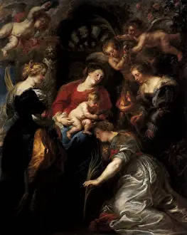 Crowning: The Crowning of Saint Catherine, by Rubens