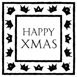 Scard: Crowns Border with HAPPYCHRISTMAS