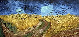 Crows: Crows 0ver Wheatfield (1890) by Vincent Van