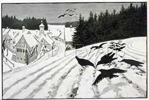 Snowscapes: CROWS IN THE SNOW