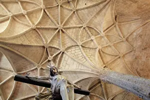 Jeronimos: Crucifixion, Nave, Jeronimos Monastery, Lisbon, Portugal