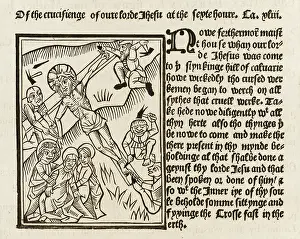 Mourn: CRUCIFIXION WOODCUT
