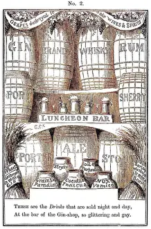 Moralistic: Cruikshank, The Gin Shop, plate 2