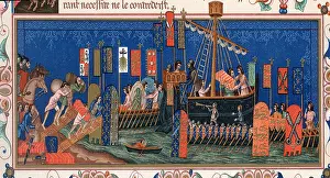 Papal: Crusaders embarking for the Holy Lane. Detail
