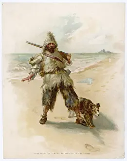 1719: Crusoe Finds Footprint