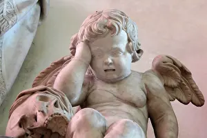 Ange: Crying angel sculpture, Amiens Cathedral, Picardy, France