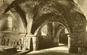 Glos: The Crypt, Gloucester Cathedral, Gloucestershire