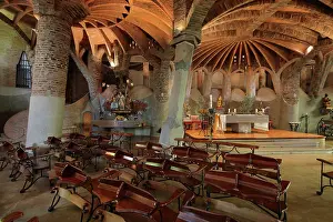Catenary: Crypta Guell, Colonia Guell, Barcelona, Catalonia, Spain