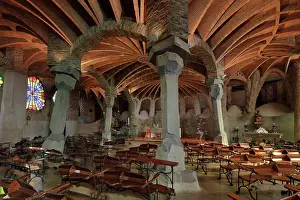 Catenary: Crypta Guell, Colonia Guell, Barcelona, Catalonia, Spain