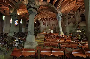 Catenary: Crypta Guell, Colonia Guell, Barcelona, Catalonia, Spain