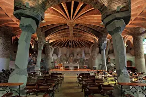 Catenary: Crypta Guell, Colonia Guell, Barcelona, Catalonia, Spain