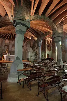 Catenary: Crypta Guell, Colonia Guell, Barcelona, Catalonia, Spain