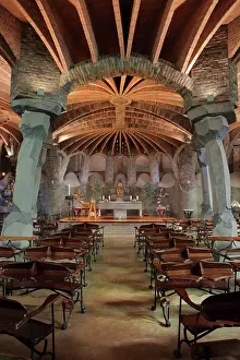 Catenary: Crypta Guell, Colonia Guell, Barcelona, Catalonia, Spain