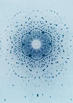 Crystallography: A crystal of beryl fragments a beam of x-rays