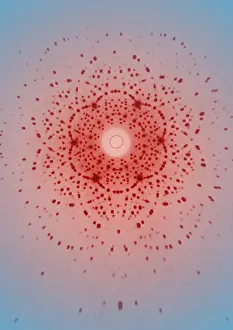 Crystallography: A crystal of beryl fragments a beam of x-rays