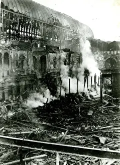 Charred: Crystal Palace after the fire, 30 November 1936