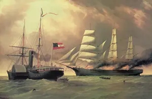 Nashville: CSS Nashville Burning the Ship Harvey Birch
