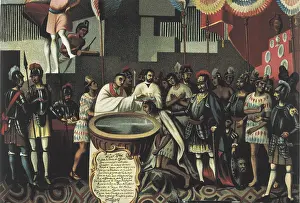 Baptize: CUAUHTeMOC (1502-1525). Last Aztec ruler. Nephew