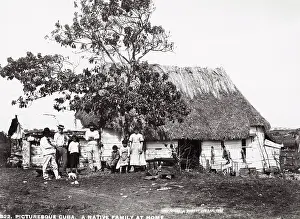 Captioned: Cuba: captioned A native family at home farmer