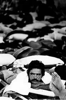 Processed: Cuban man at refugee camp